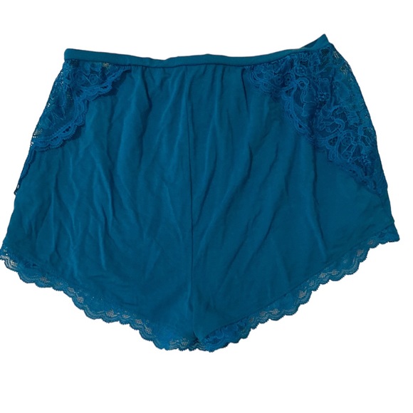 Turquoise Victoria’s Secret pyjama shorts with lace - Picture 2 of 4